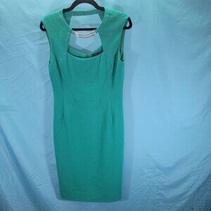 BCBG Max Azria Green Cut-Out Sheath Dress Size: 8